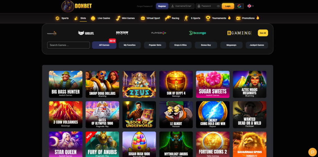 DonBet Casino and sportsbook — a non GamStop site with Curaçao licence
